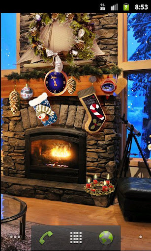 【免費個人化App】Christmas Fireplace LWP-APP點子