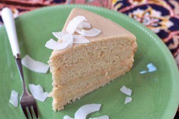 Healthy Coconut Cake with Coconut Frosting