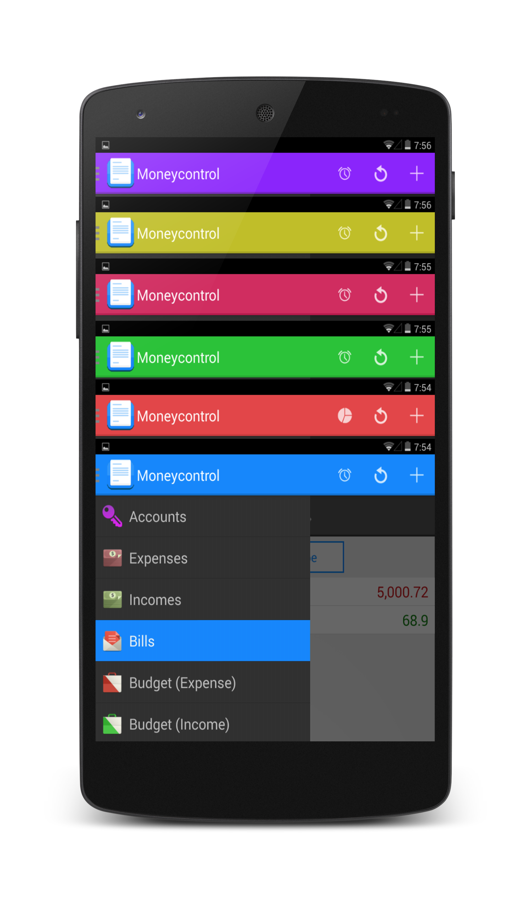 Android application Moneycontrol - Family budget screenshort