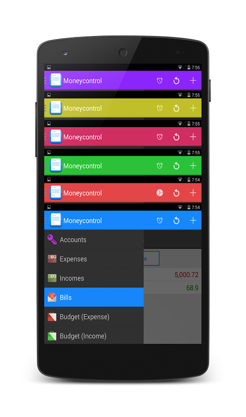 Android application Moneycontrol - Family budget screenshort