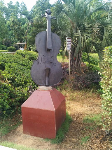 The Sculpture Of Violin In Music Plaza