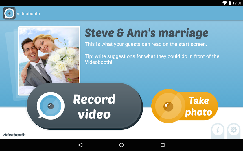 Videobooth: Digital Guestbook Screen 3