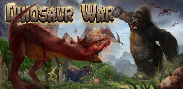 free download android full pro mediafire qvga tablet armv6 apps Dinosaur War APK v1.4.1 Mod Unlimited Crystals Meat Grass Stones themes games application