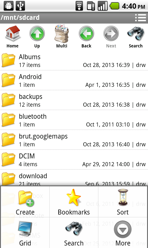 File Manager (Explorer) - screenshot
