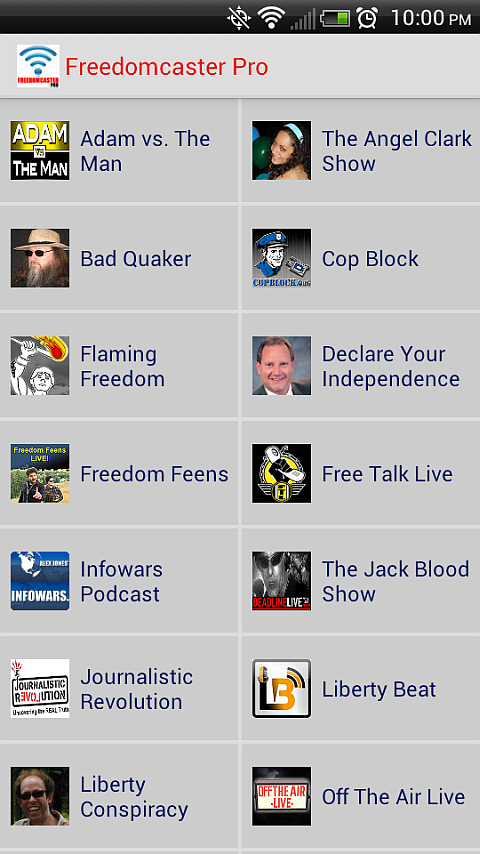 Android application Freedomcaster Pro screenshort