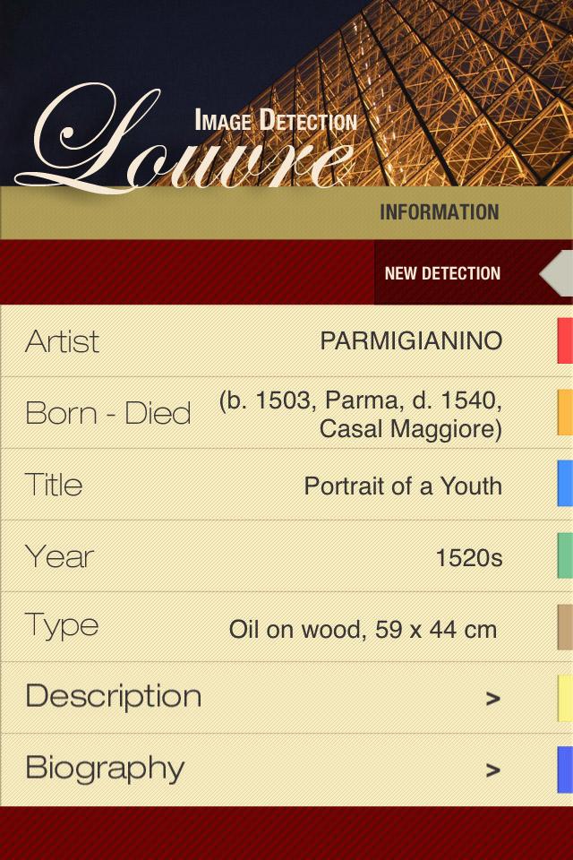 Louvre ID audioguide Screen 3