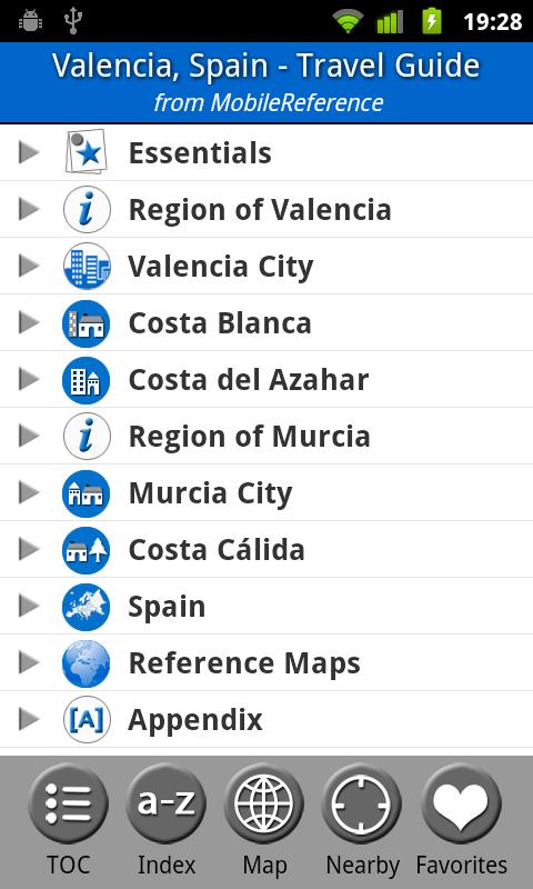 Android application Valencia &amp; Murcia Travel Guide screenshort