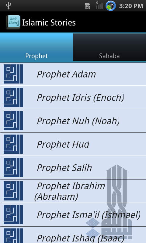 Android application Islam Stories Pro screenshort