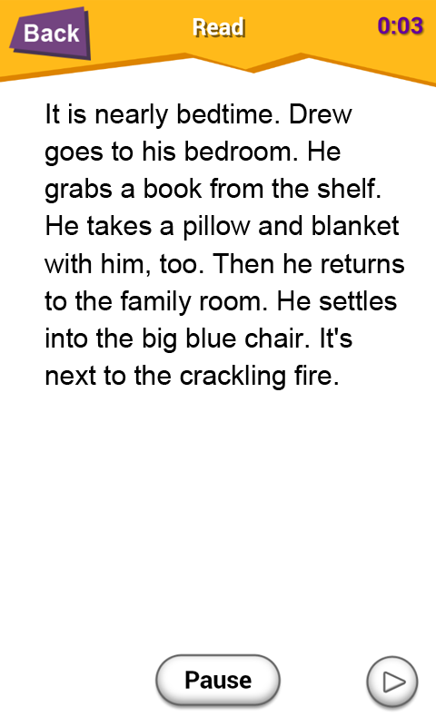 Timed Reading &amp; Comprehension Screen 2