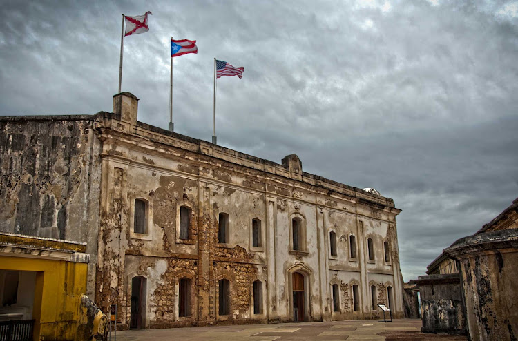 Guard bunks at historic Castillo de San Cristóbal in Old San Juan, Puerto Rico. Completed by Spanish forces in 1783, it was the largest fortification built by Spain in the New World.   