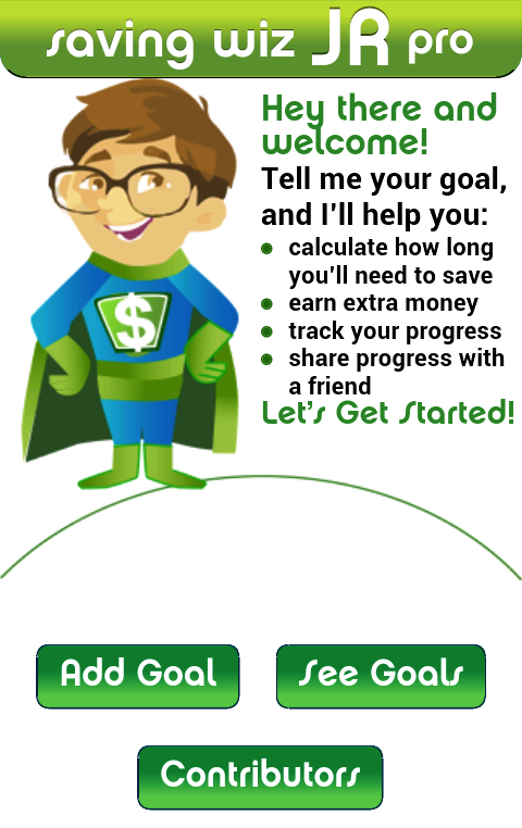 Android application Saving Wiz Jr. Pro screenshort