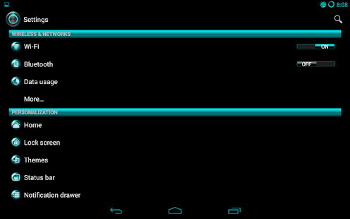 ElectricCyan CM11 Theme - screenshot thumbnail