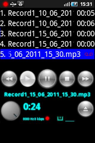 Android application ALON MP3 Dictaphone screenshort