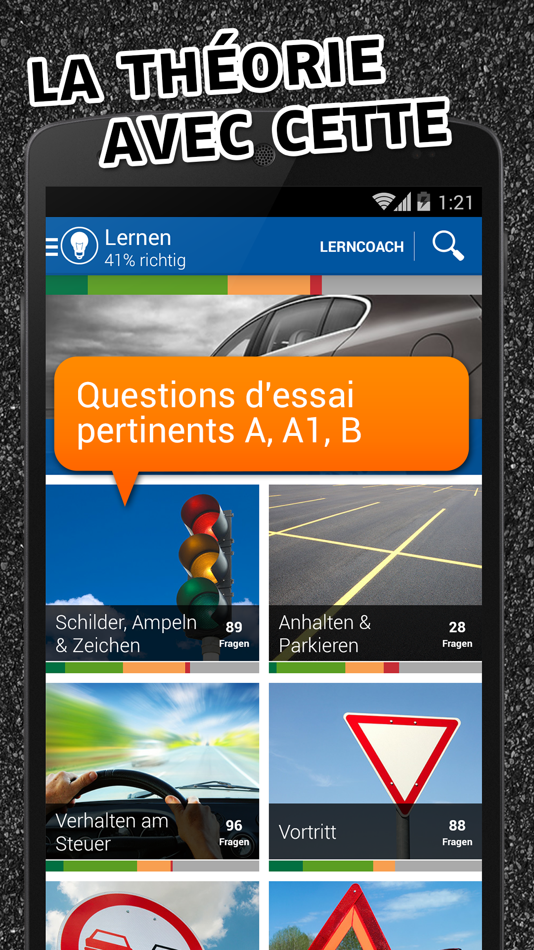 Android application iTheory Standard Driving Exam screenshort