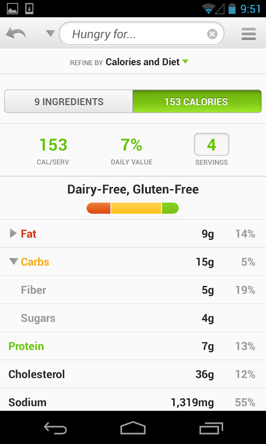   Recipes & Nutrition-skjermdump 
