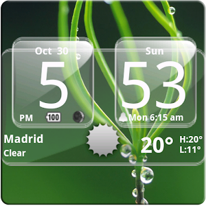 Sense Analog Glass Clock 4x2 4.2.4 Icon