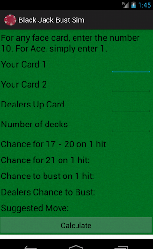 Black Jack Calculator