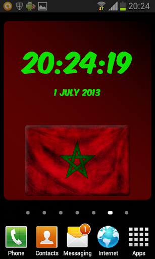 Morocco Digital Clock