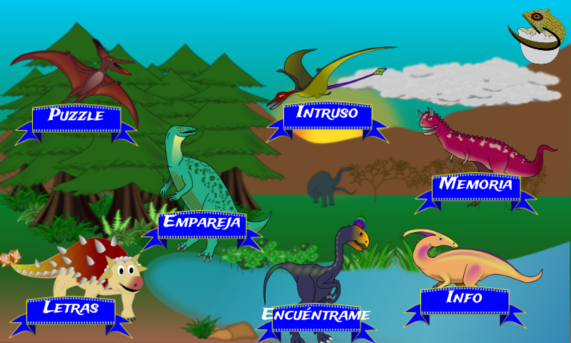 Android application Dinosaur 1st 2nd Graders Game screenshort