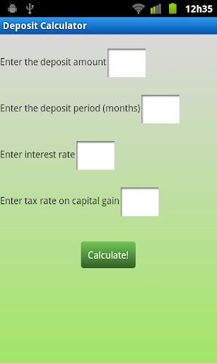 Bank Deposit Calculator