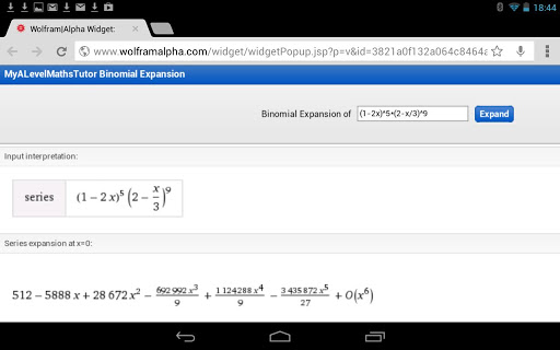Binomial Expansion Calculator
