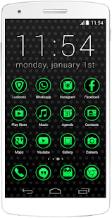 Free Luxicons Neon Green & Black APK
