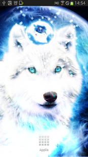 Lastest White Wolf with Snowflakes LWP APK for Android