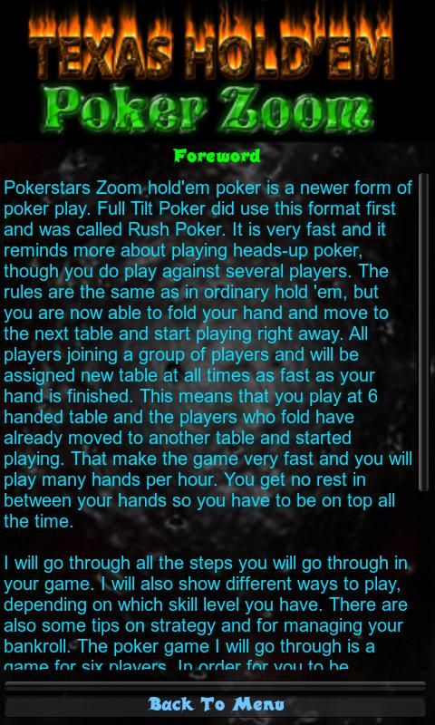 Texas Holdem Poker Zoom Screen 3