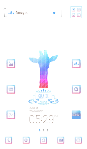 rainbow giraffe dodol theme