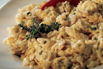 Creamy Orzo with Chicken