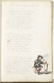 Roker zittend aan een tafel