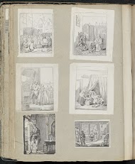 Albumblad met diverse voorstellingen