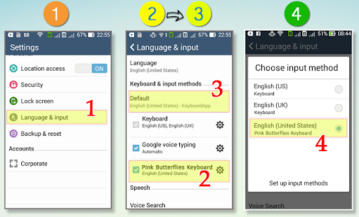 download Pink Butterflie Keyboard Theme free