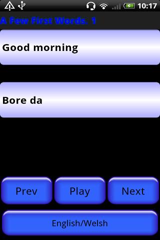 Android application Pocket Polyglot Welsh screenshort
