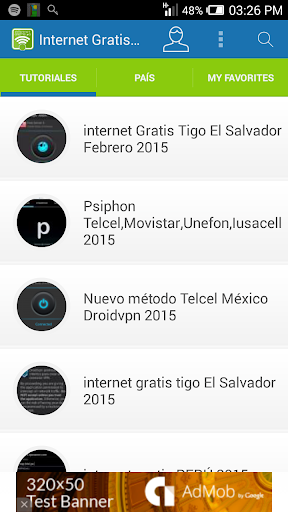 internet gratis android 2015