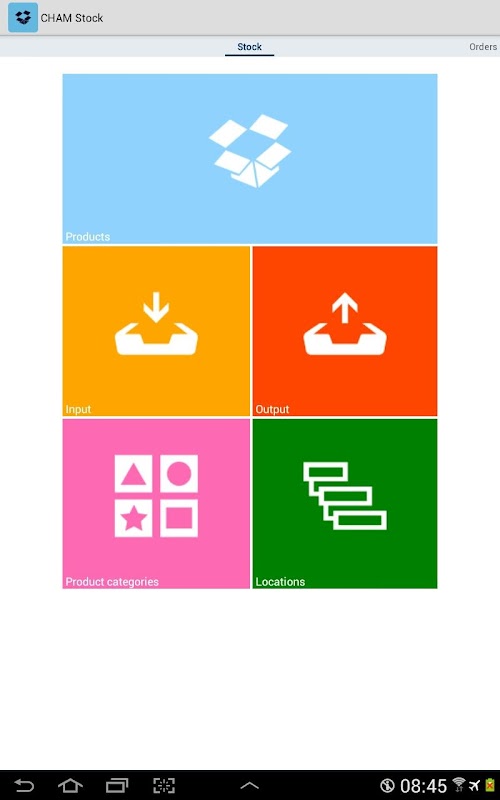 Android application Inventory and orders Manager screenshort
