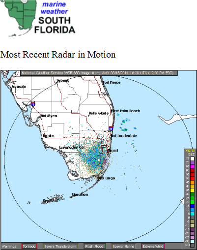 South Florida Marine Weather Screen 1