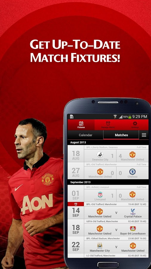 Man Utd Fixtures Calendar - screenshot