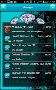 Lastest GO SMS - Turquoise Diamonds APK for Android