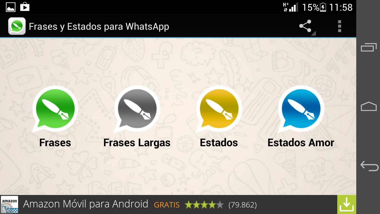 Estados y frases para WhatsApp captura de pantalla