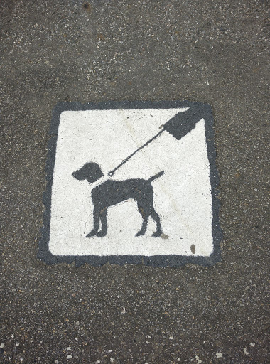 Dog on Leash Artwork