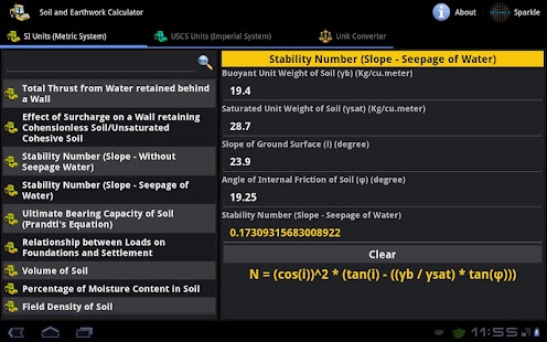 Soil & Earthwork Calc. Tablet Screenshots 5