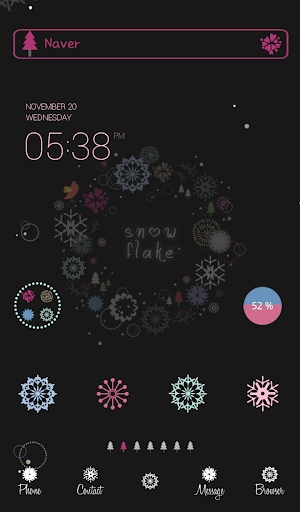 Snow Flake Dodol Theme