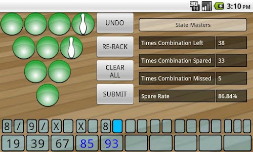Android application Tenpin Bowling Analyser screenshort