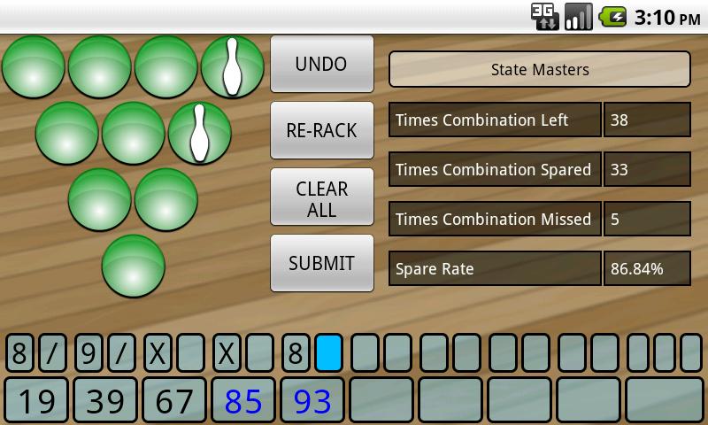 Tenpin Bowling Analyser Screen 1