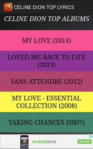 Celine Dion Songs