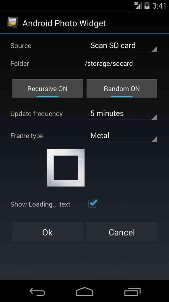 Photo Widget for Android Screen 3