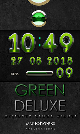 Green Deluxe Digital Clock