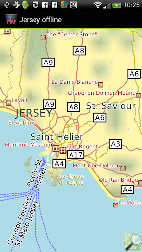 Jersey offline map