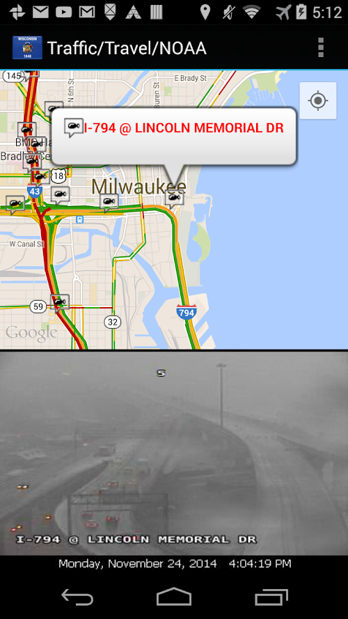 Android application Wisconsin Traffic Cameras Pro screenshort